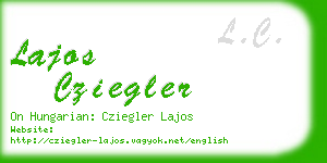 lajos cziegler business card